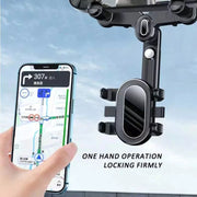 Snap-on Rearview Mirror Car Phone Holder In-Car Navigation Bracket