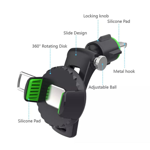 Multifunctional Car Air Conditioner Air Outlet Phone Holder (Green)