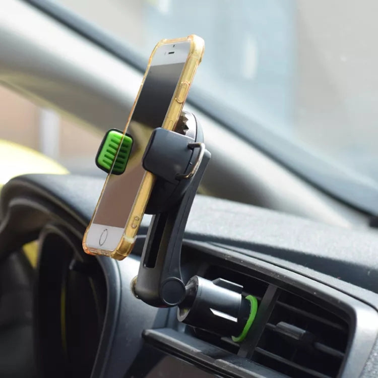 Multifunctional Car Air Conditioner Air Outlet Phone Holder (Green)
