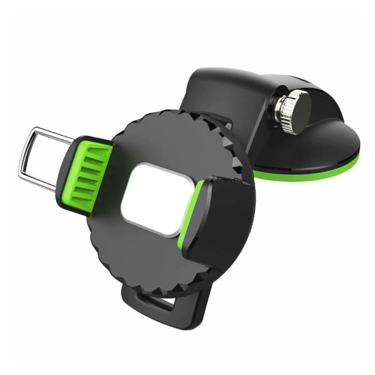Multifunctional Car Center Console Dashboard Suction Cup Phone Holder (Green)