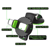 Multifunctional Car Center Console Dashboard Suction Cup Phone Holder (Green)