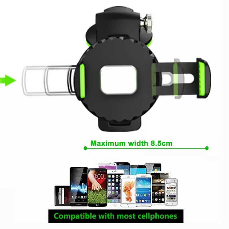 Multifunctional Car Center Console Dashboard Suction Cup Phone Holder (Green)