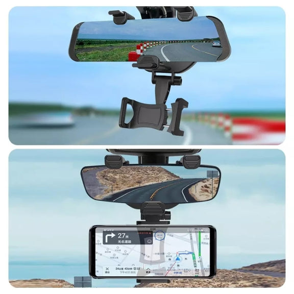 Car Rearview Mirror Phone Holder Universal Navigation Bracket