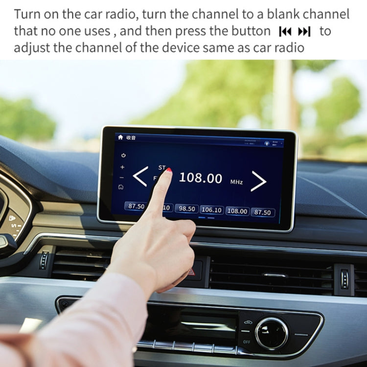 Car Bluetooth MP3 Player Audio FM Transmitter with Ambient Light