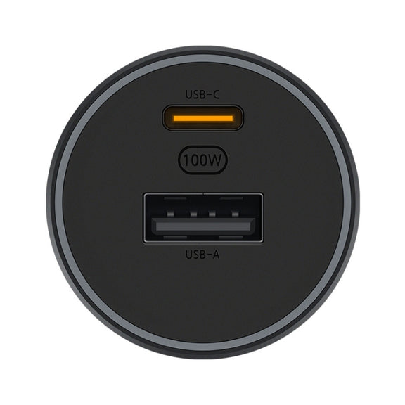 Original Xiaomi CC07ZM 100W Dual Ports USB + USB-C / Type-C Car Charger Fast Charging Version 1A1C