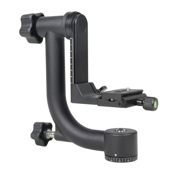 YELANGU Horizontal 360 Degree Gimbal Tripod Head for Home DV and SLR Cameras(Black)