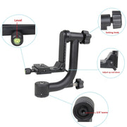YELANGU Horizontal 360 Degree Gimbal Tripod Head for Home DV and SLR Cameras(Black)