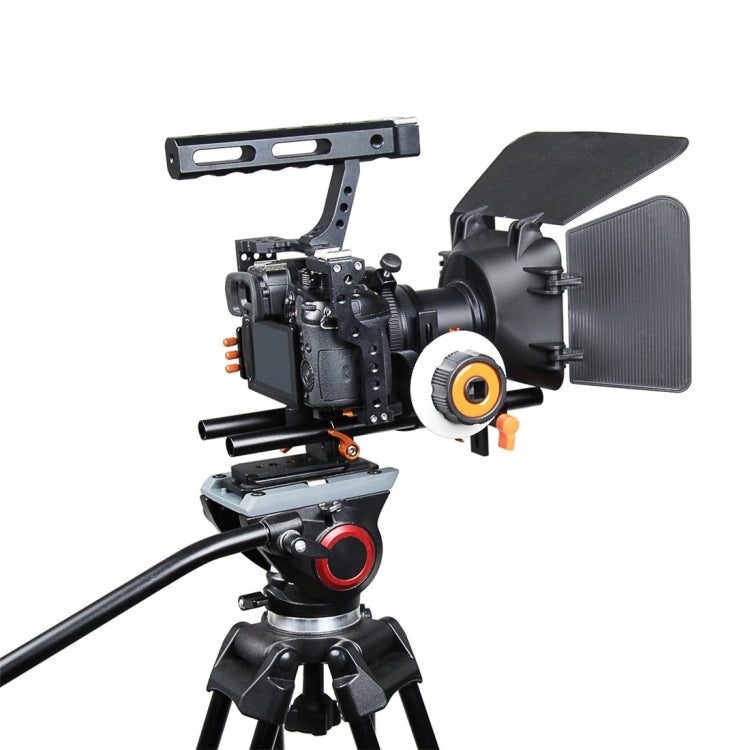 YELANGU YLG1105A A7 Cage Set Include Video Camera Cage Stabilizer / Follow Focus / Matte Box for Sony GH4 / A7S / A7 / A7R / A72 / A7RII / A7SII / A6000 / A6500 / A6300 / A7R3 / A7S3 / A7R4  (Orange)