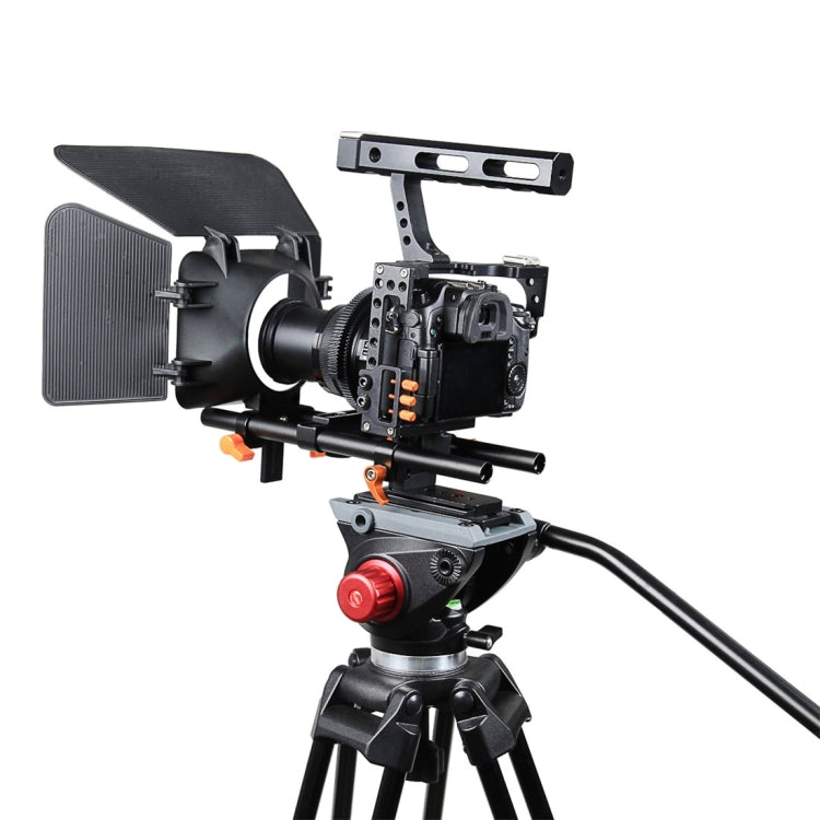 YELANGU YLG1105A A7 Cage Set Include Video Camera Cage Stabilizer / Follow Focus / Matte Box for Sony GH4 / A7S / A7 / A7R / A72 / A7RII / A7SII / A6000 / A6500 / A6300 / A7R3 / A7S3 / A7R4  (Orange)