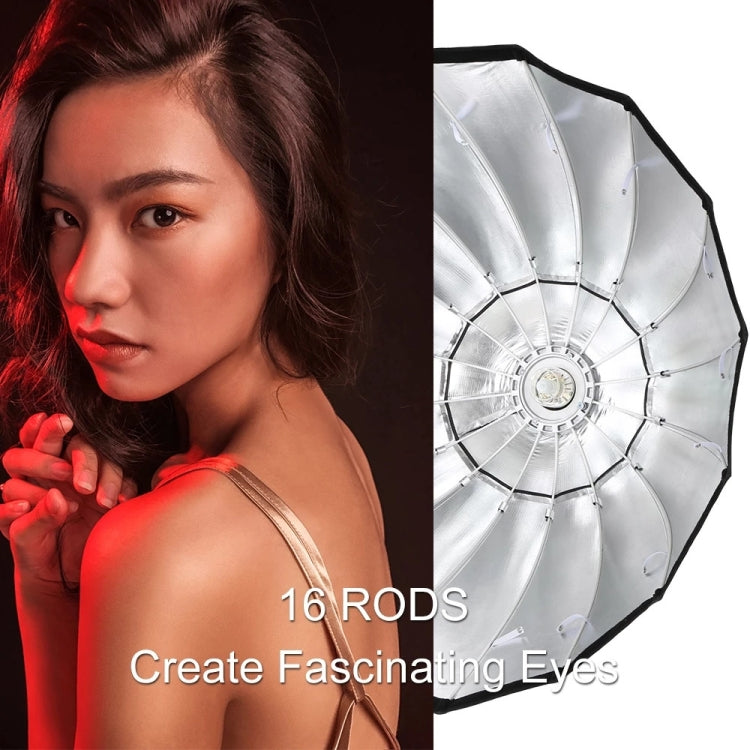 Godox P120L Diameter 120cm Parabolic Softbox Reflector Diffuser for Studio Speedlite Flash Softbox(Black)