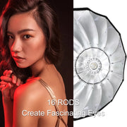 Godox P120L Diameter 120cm Parabolic Softbox Reflector Diffuser for Studio Speedlite Flash Softbox(Black)