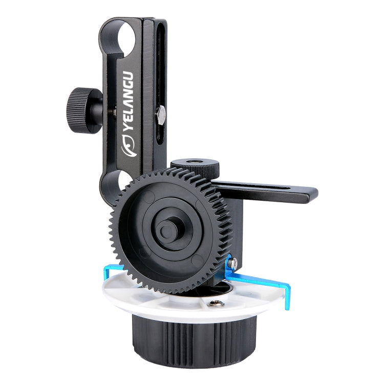 YELANGU F0 Camera Follow Focus with Gear Ring Belt for Canon / Nikon / Video Cameras / DSLR Cameras (Blue)