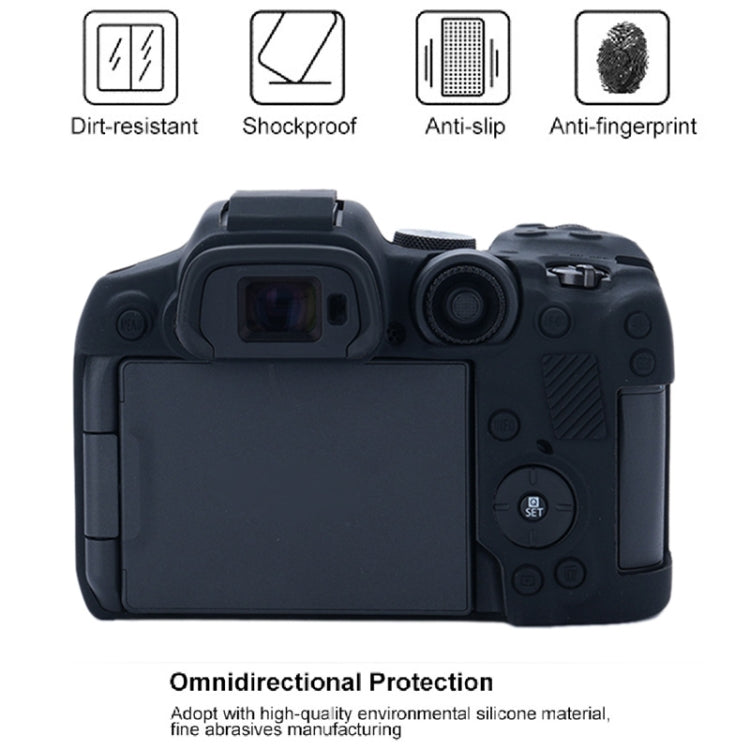 For Canon EOS R7 Soft Silicone Protective Case (Black)