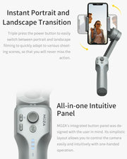 MOZA Mini MX 3 Axis Foldable Handheld Gimbal Stabilizer for Action Camera and Smart Phone(Grey)
