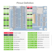 WAVESHARE 3.5 inch 65K Colors 480 x 320 Touch Display Module for Raspberry Pi Pico, SPI Interface
