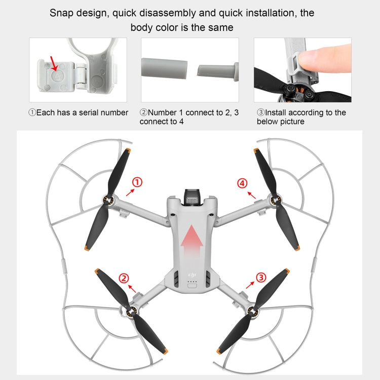 STARTRC Drone Propeller Protective Guard Anti-collision Ring for DJI Mini 3 Pro (Grey)