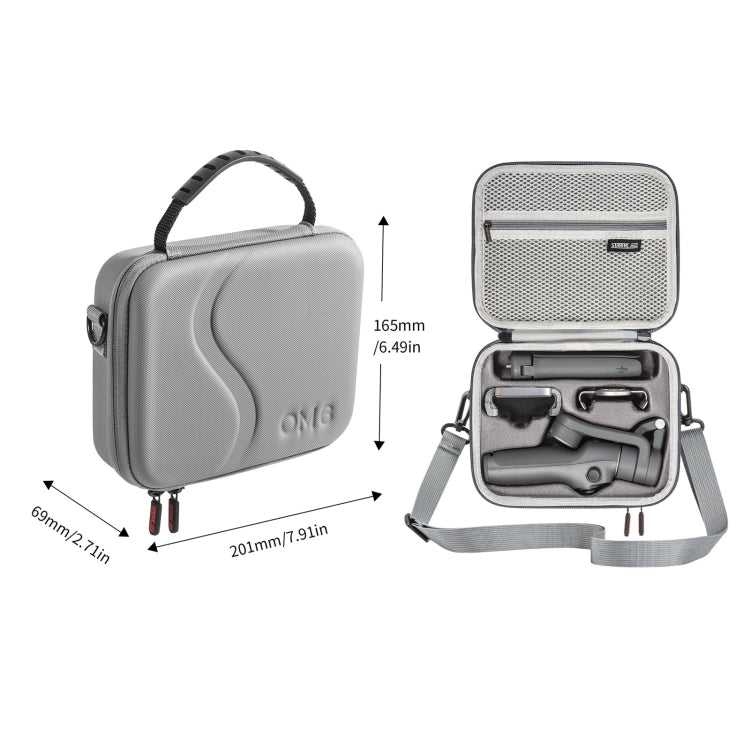 For DJI Osmo Mobile 6 STARTRC Portable Shockproof Water-resistant PU Case Bag(Dark Gray)