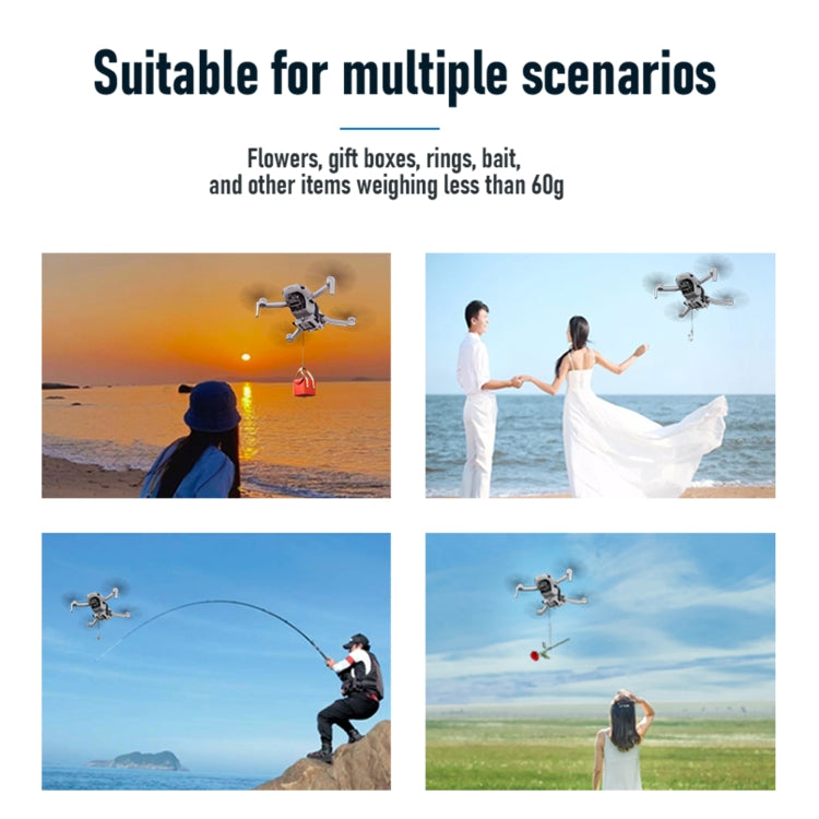 For DJI Mini 2 / Mini 2 SE / Mini 3 / Pro STARTRC Air-Dropping System Thrower Parabolic Bracket (Grey)