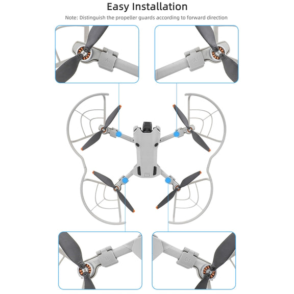 For DJI Mini 4 Pro Sunnylife N4P-KC712 Drone Propeller Protective Guard Anti-collision Ring (Grey)