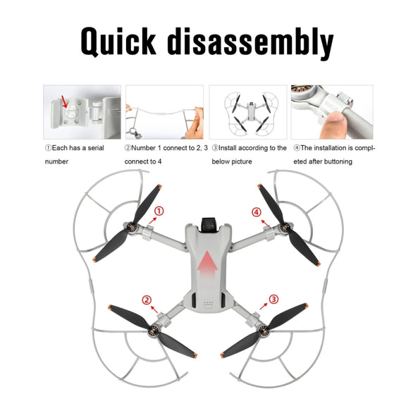 For DJI Mini 4 Pro STARTRC Drone Propeller Protective Guard Anti-collision Ring (Grey)