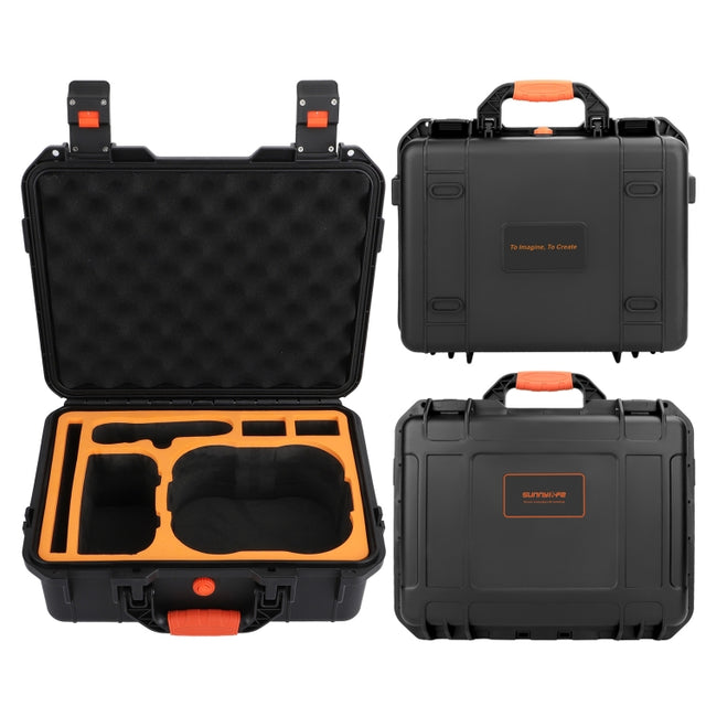 For DJI Avata Sunnylife AQX-6-U Upgraded Water-resistant Shockproof Safety Carry Case Storage Bag (Black)