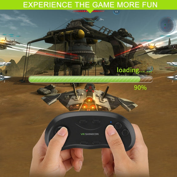 VR Shinecon 3D Movie Games Virtual Reality Glasses Bluetooth Remote Controller Gamepad(Black)