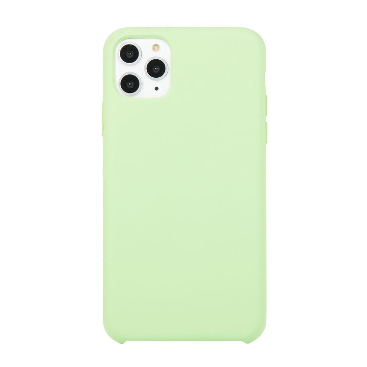 For iPhone 11 Solid Color Liquid Silicone Shockproof Case (Mint Green)