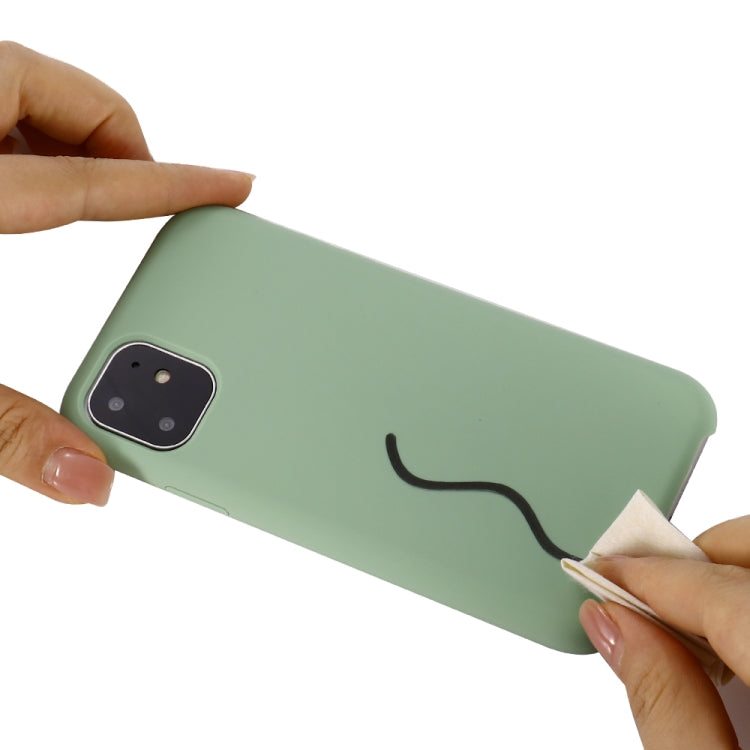 For iPhone 11 Solid Color Liquid Silicone Shockproof Case (Mint Green)