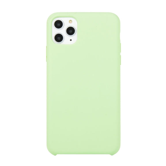 For iPhone 11 Solid Color Liquid Silicone Shockproof Case (Mint Green)