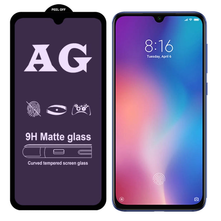 25 PCS AG Matte Anti Blue Light Full Cover Tempered Glass For Xiaomi Redmi 7