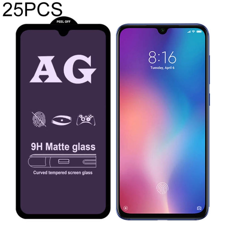 25 PCS AG Matte Anti Blue Light Full Cover Tempered Glass For Xiaomi MI Mix 2S