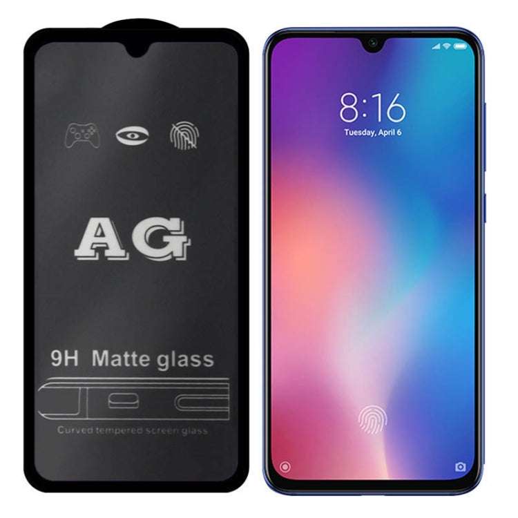 25 PCS AG Matte Frosted Full Cover Tempered Glass For Xiaomi Mi 9