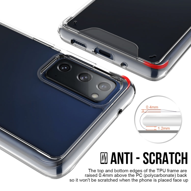 For Samsung Galaxy S20 FE Scratchproof TPU + Acrylic Space Protective Case(Transparent)