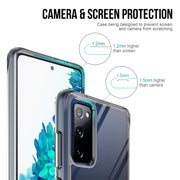 For Samsung Galaxy S20 FE Scratchproof TPU + Acrylic Space Protective Case(Transparent)