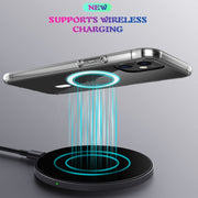 For iPhone XR Magsafe Case Simple Magnetic Ring All-inclusive Clear Crystal Acrylic PC +TPU Shockproof Case(Transparent)
