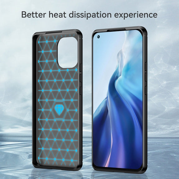 For Xiaomi Mi 11 Brushed Texture Carbon Fiber TPU Case(Black)
