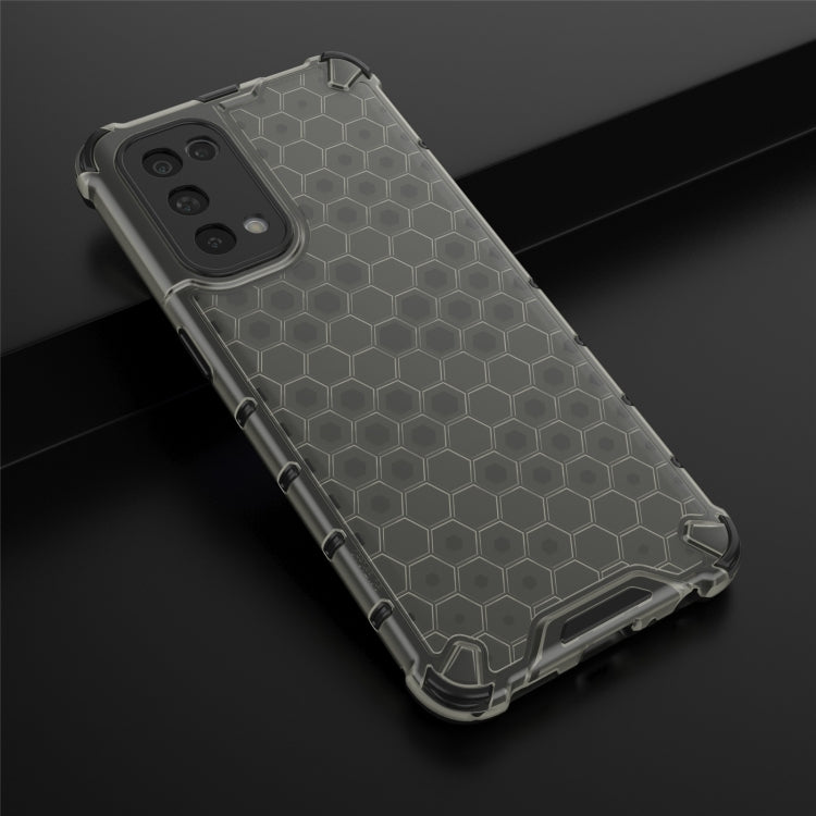 For Oppo Reno5 5G Shockproof Honeycomb PC + TPU Case(Black)