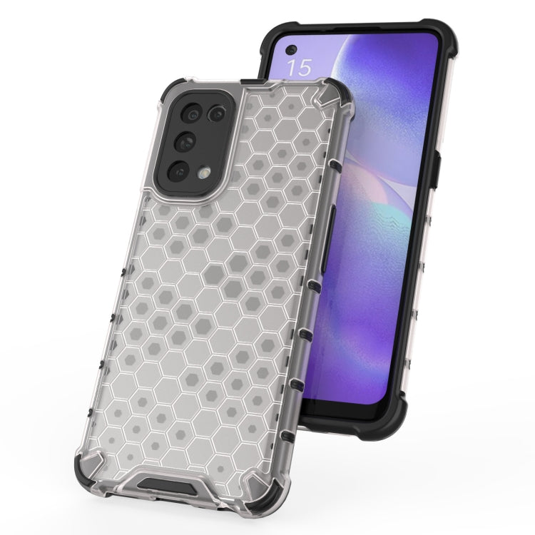 For Oppo Reno5 5G Shockproof Honeycomb PC + TPU Case(Black)