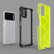 For Xiaomi Poco M3 Shockproof Honeycomb PC + TPU Case(Black)