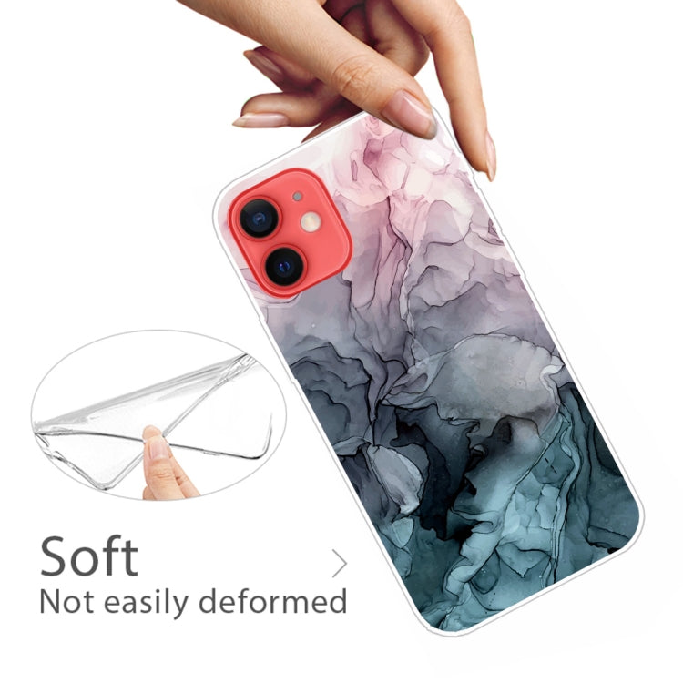 For iPhone 11 Marble Pattern Shockproof  TPU Protective Case (Abstract Light Pink)
