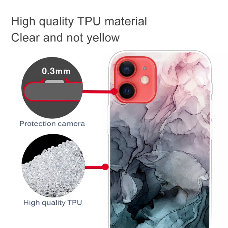 For iPhone 11 Marble Pattern Shockproof  TPU Protective Case (Abstract Light Pink)