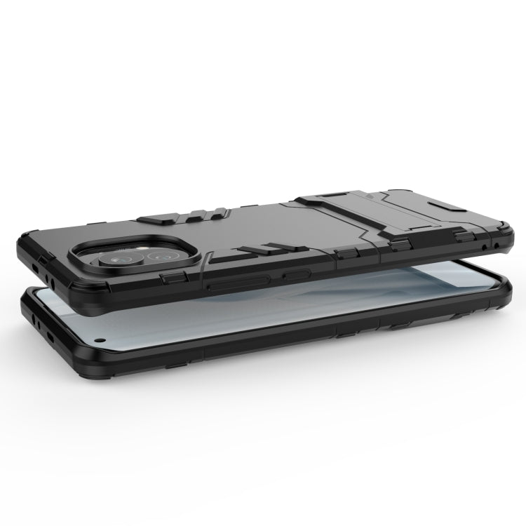 For Xiaomi Mi 11 PC + TPU Shockproof Protective Case with Holder(Black)