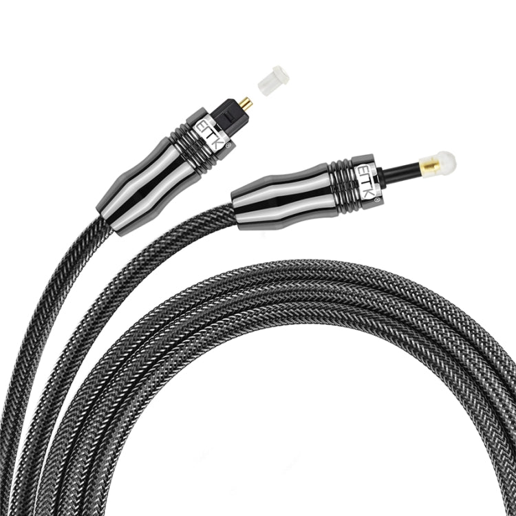 EMK OD6.0mm 3.5mm Digital Sound Toslink to Mini Toslink Digital Optical Audio Cable, Length:1.5m