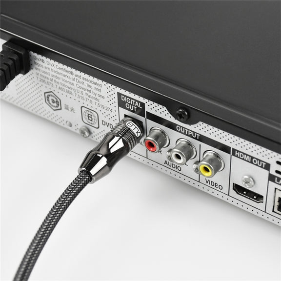 EMK OD6.0mm 3.5mm Digital Sound Toslink to Mini Toslink Digital Optical Audio Cable, Length:1.5m