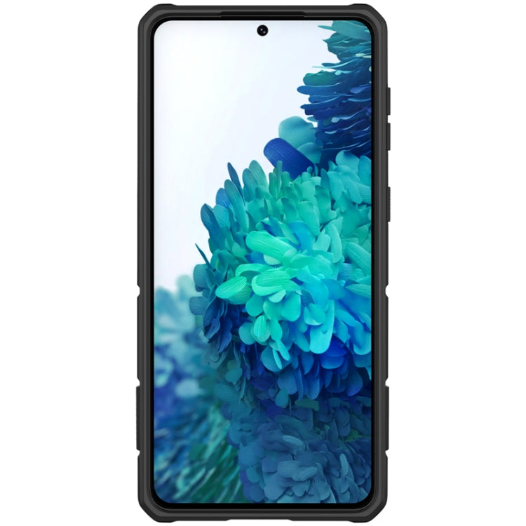 For Samsung Galaxy S21+ 5G NILLKIN Shockproof CamShield Armor Protective Case with Invisible Ring Holder(Green)