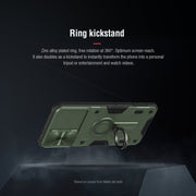 For Samsung Galaxy S21+ 5G NILLKIN Shockproof CamShield Armor Protective Case with Invisible Ring Holder(Green)