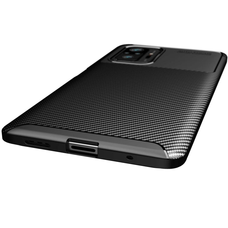 For Xiaomi Redmi Note 10 Pro / Note 10 Pro Max Carbon Fiber Texture Shockproof TPU Case(Black)