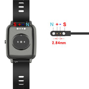 For Willful IP68 / SW021 / ID205U / ID205S USB Magnetic Charging Cable, Length: 1m(Black)