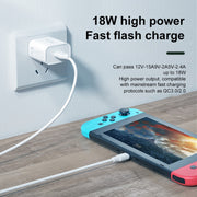 WK WP-U57 Max 18W Maxspeed QC3.0 Fast Charger +  USB to Micro USB Data Cable, Plug Type:EU Plug