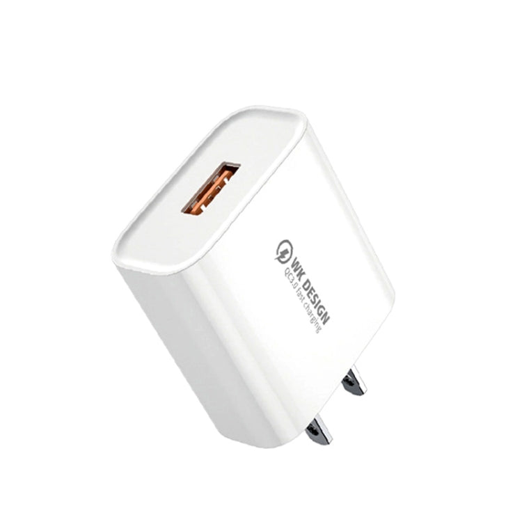WK WP-U57 Max 18W Maxspeed QC3.0 Fast Charger + USB to 8 Pin Data Cable, Plug Type:US Plug